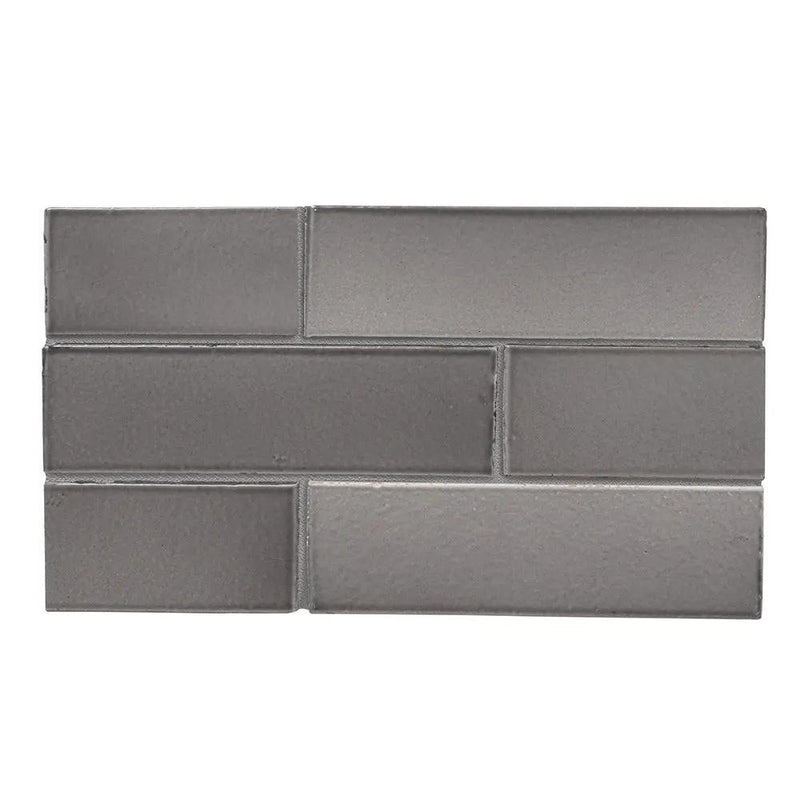 Coastal Concrete Glossy Thin Brick Tiles 2 1/8x7 1/2