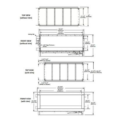 Napoleon Galaxy 48 Outdoor Linear See-Thru Electronic Start Natural Gas Fireplace, 50" [GSS48STE] (SAK67432)