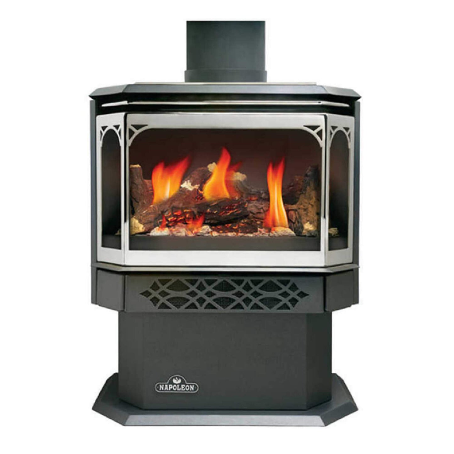 Napoleon Haliburton 50 Direct Vent Millivolt Ignition Compact Natural Gas Stove, 22-Inch [GDS28-1NSB] (SAK81523)