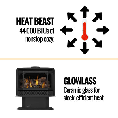 Napoleon Havelock 50 Direct Vent Natural Gas Stove With Triple Burner, 28" [GDS50-1NE] (SAK68193)