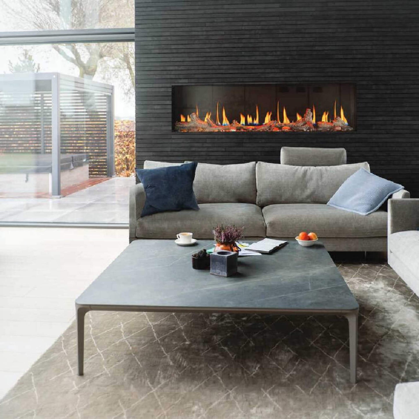 Napoleon Luminex 65" LCD Built-In Electric Fireplace With Remote Control [NEFL65LCD-3SV] (SAK83665)
