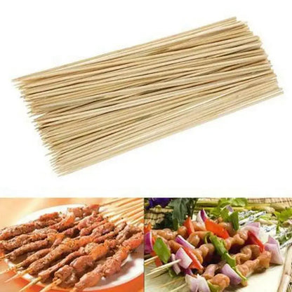 Natural bamboo bbq skewers 100pcs kitchen grilling tool