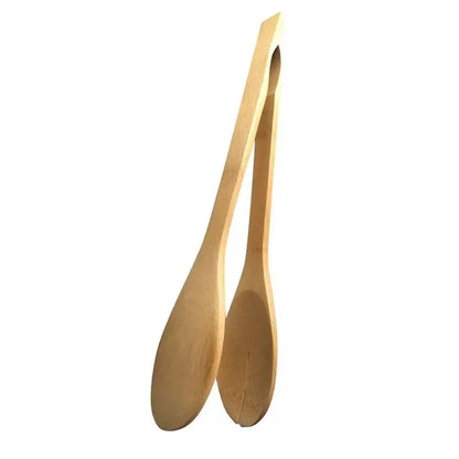 Natural bamboo kitchen food tongs set of 4 – kitchen salad servers