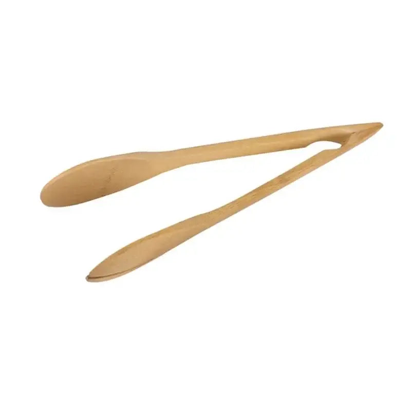 Natural bamboo kitchen food tongs set of 4 – kitchen salad servers