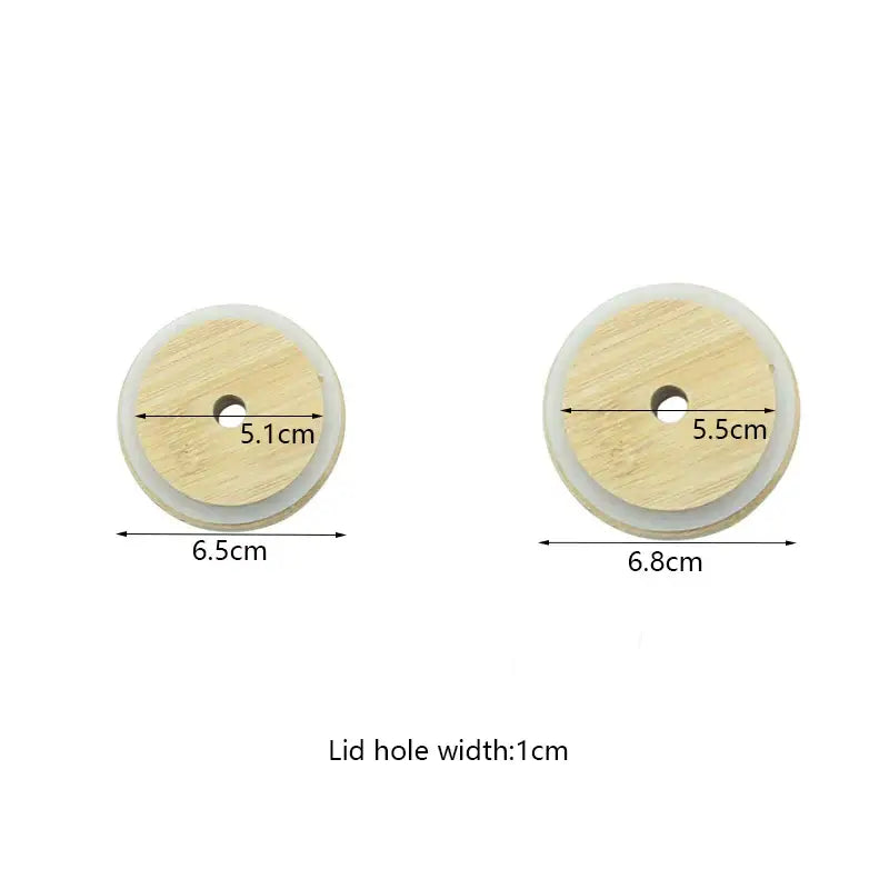 Natural bamboo lid for glass cup – kitchen drinkware accessory