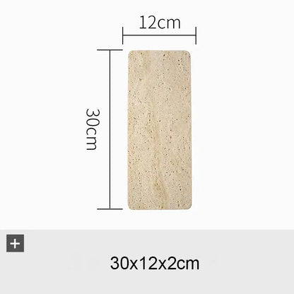 Natural beige travertine marble plate kitchen and bathroom tray