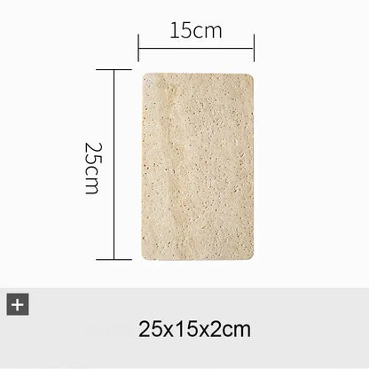 Natural beige travertine marble plate kitchen and bathroom tray