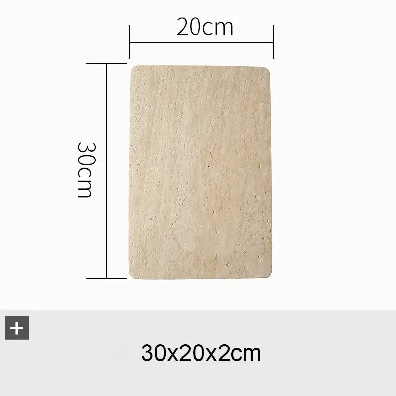 Natural beige travertine marble plate kitchen and bathroom tray