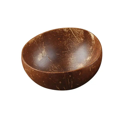 Natural dark brown coconut bowl set kitchen handcrafted tableware