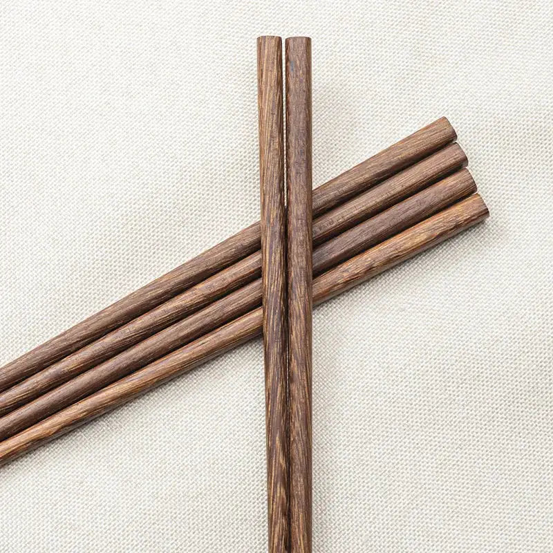 Natural dark brown healthy wood chopsticks set dining room tableware
