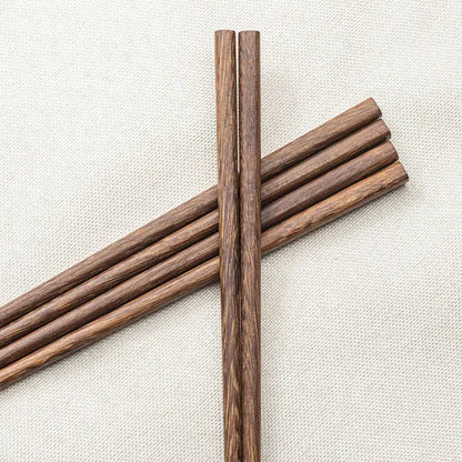 Natural dark brown healthy wood chopsticks set dining room tableware