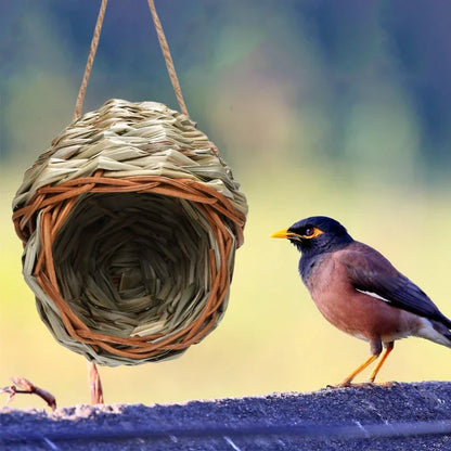 DecorBites™ Natural Grass Bird Cage Hanging Parrot Nest