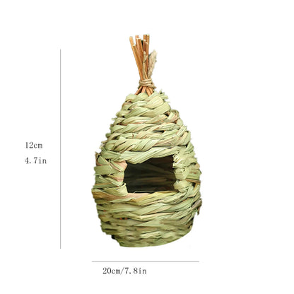 DecorBites™ Natural Grass Bird Nest Cage for Outdoor Decor