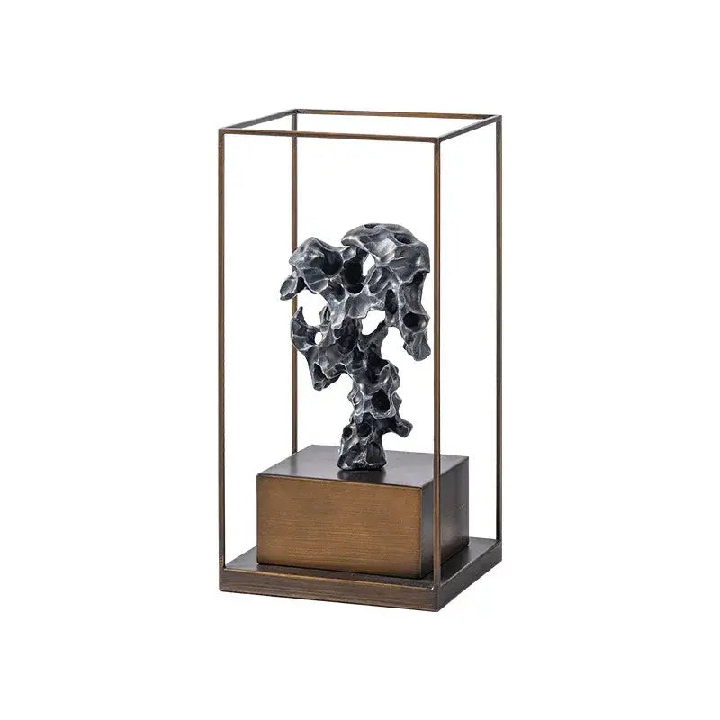 Natural green taihu stone coral sculpture living room decor