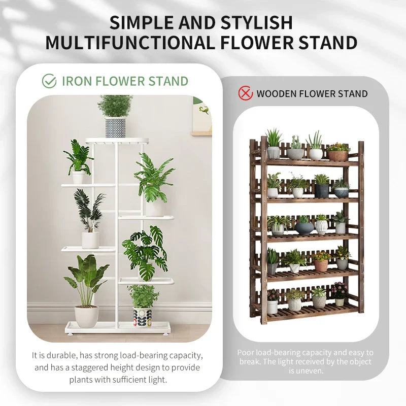 DecorBites™ Natural Iron Plant Stand Holder - 4/5/6Layers