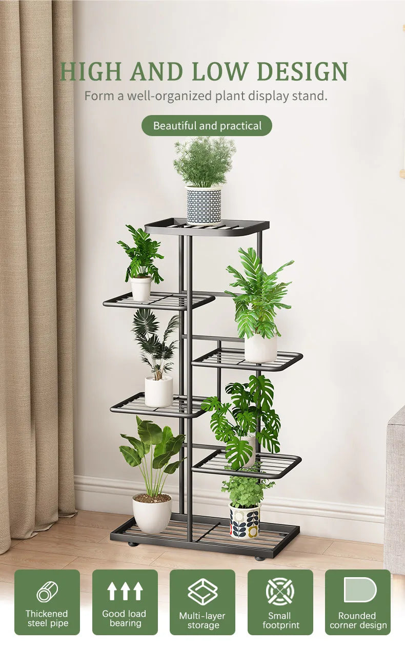 DecorBites™ Natural Iron Plant Stand Holder - 4/5/6Layers