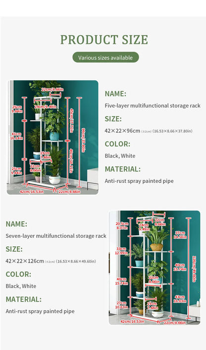 DecorBites™ Natural Iron Plant Stand Holder - 4/5/6Layers