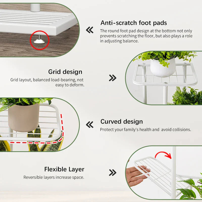 DecorBites™ Natural Iron Plant Stand Holder - 4/5/6Layers