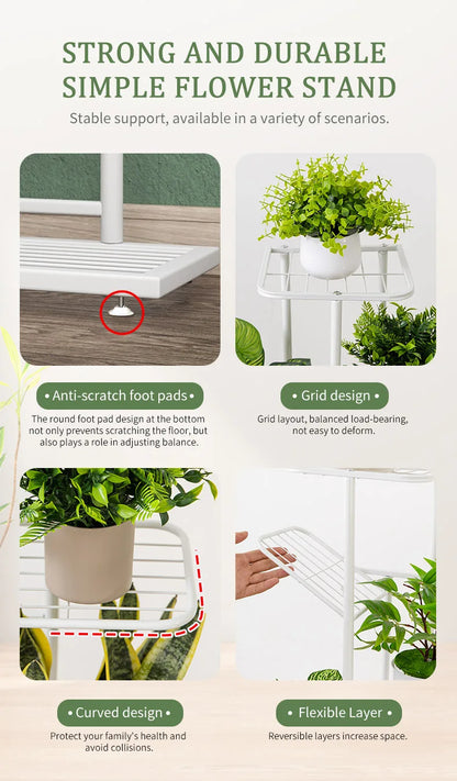 DecorBites™ Natural Iron Plant Stand Holder - 4/5/6Layers