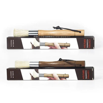 Natural wood coffee grinder cleaner brush kitchen tool