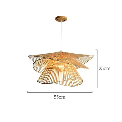 Natural woven bamboo rattan pendant light for dining room