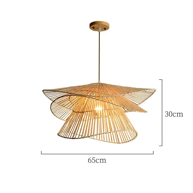 Natural woven bamboo rattan pendant light for dining room