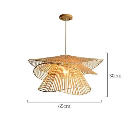 Natural woven bamboo rattan pendant light for dining room
