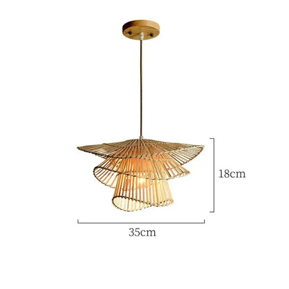Natural woven bamboo rattan pendant light for dining room