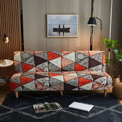 Navy blue & gold bohemian mandala futon sofa cover living room