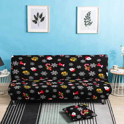 Navy blue & gold bohemian mandala futon sofa cover living room