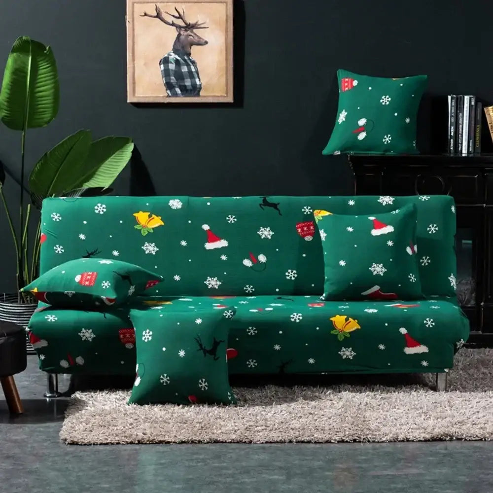 Navy blue & gold bohemian mandala futon sofa cover living room