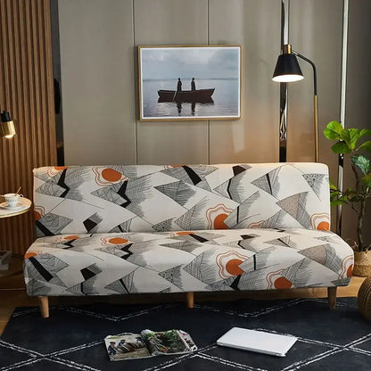 Navy blue & gold bohemian mandala futon sofa cover living room