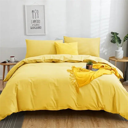 Navy blue solid color decorbites cotton 4pcs bedding set bedroom