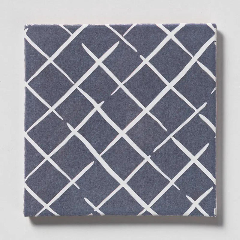 Navy Glossy Cove End Glazed Terracotta Tiles 6x6