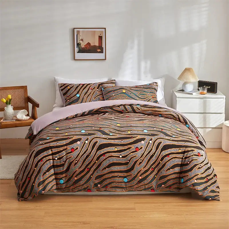 Navy space planet bedding set – bedroom cosmos luminous duvet cover