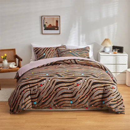 Navy space planet bedding set – bedroom cosmos luminous duvet cover