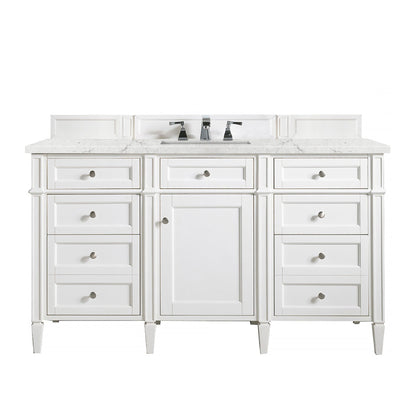 James Martin Brittany 60" Single Bathroom Vanity, Bright White