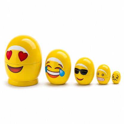 Facial expression Wooden Nesting Dolls