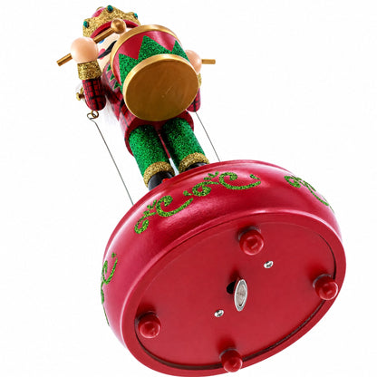 Animated Nutcracker the Drummer Musical Figurine 13 Inches