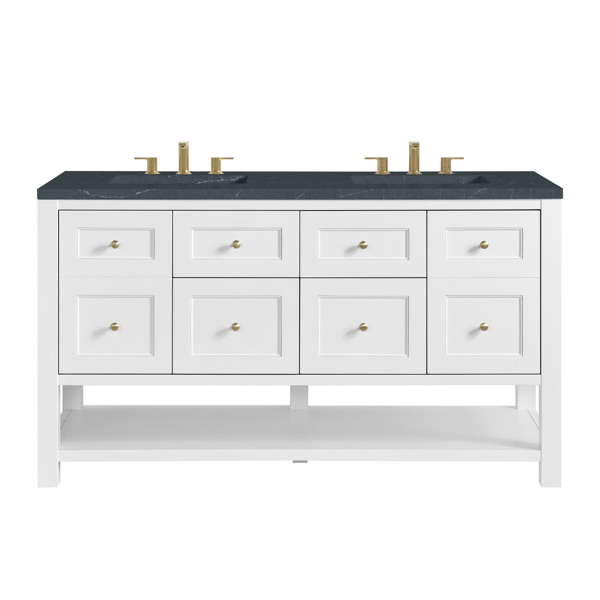 James Martin Breckenridge 60" Double Bathroom Vanity, Bright White