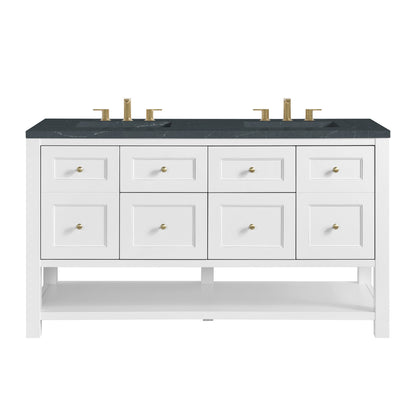 James Martin Breckenridge 60" Double Bathroom Vanity, Bright White