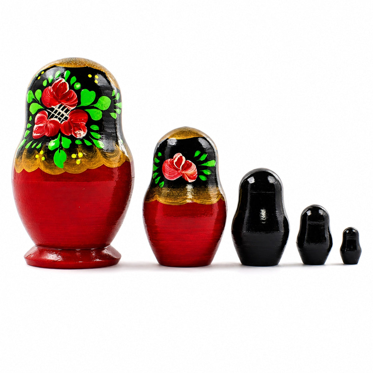 Set of 5 Olesya Wooden Nesting Dolls 3.5 Inches