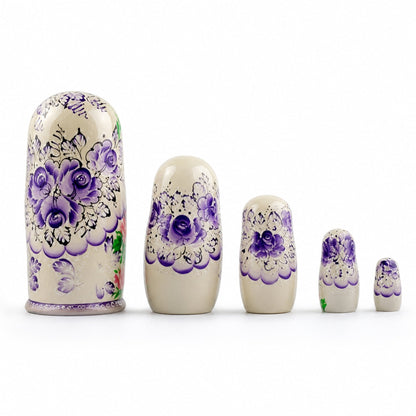 Set of 5 Orthodox Church Wooden Nesting Dolls 7 Inches