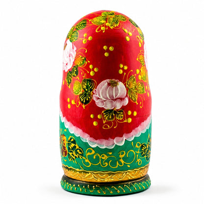 5 Girls with Basket Flowers Nesting Dolls  6.5 Inches