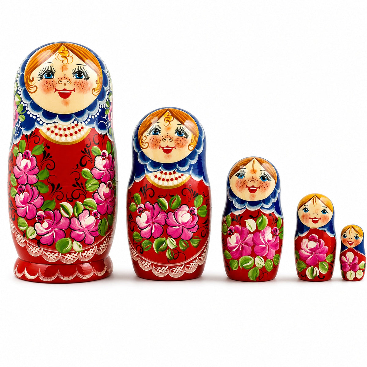5 pcs Nadezhda Nesting Dolls 7 Inches