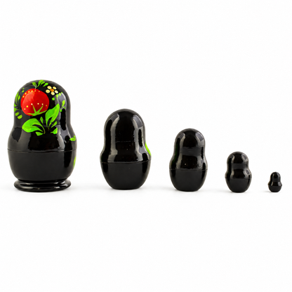 Set of 5 Strawberries Nesting Dolls 3.5 Inches
