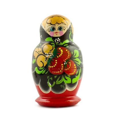 Set of 5 Wooden Nesting Dolls  3.5 Inches