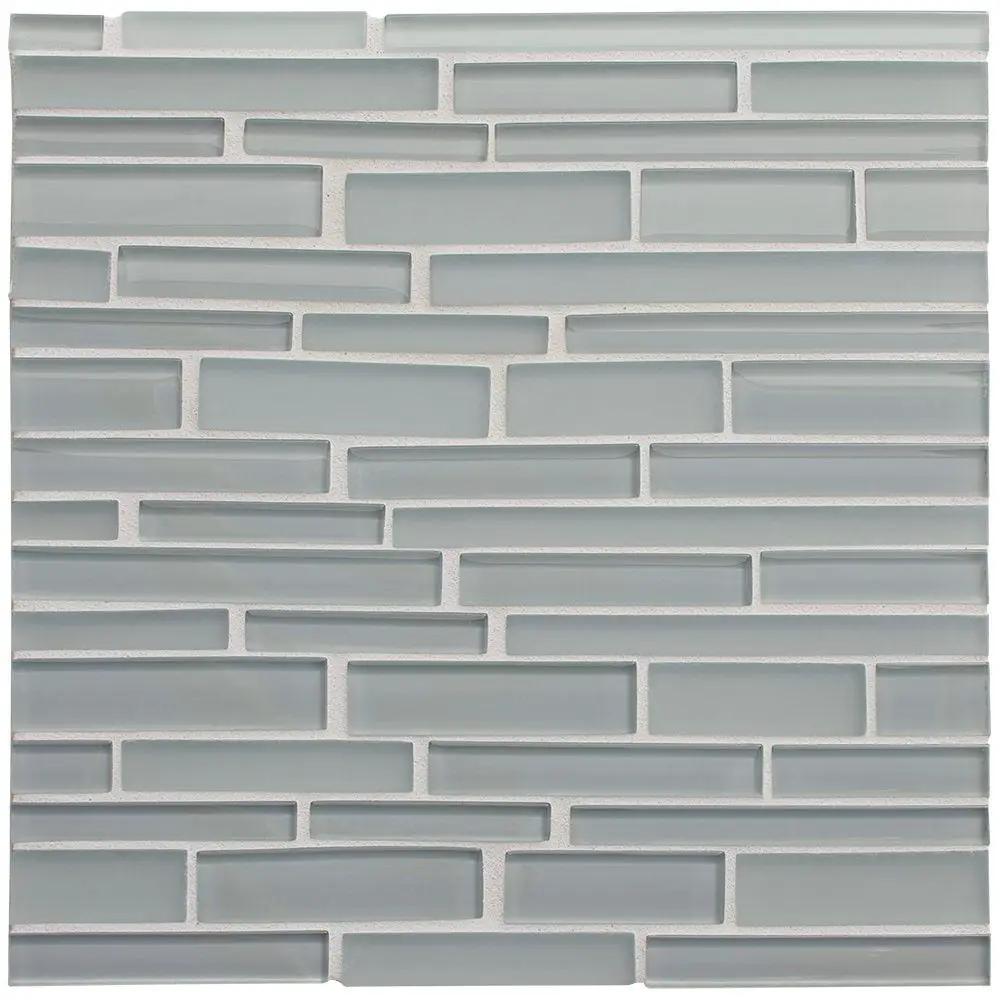 Nebbia Gloss/matte Interlocking Slides Glass Mosaics 12x12