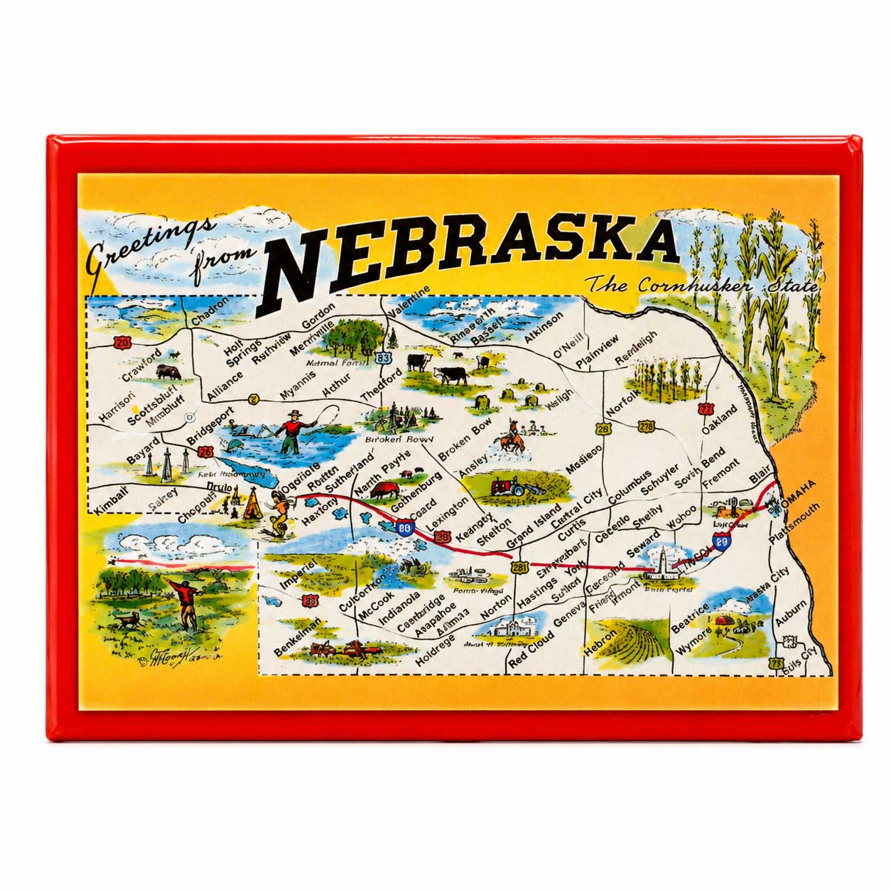 Greetings From Nebraska Magnet | 4" x 2" | Nebraska State Historical Society