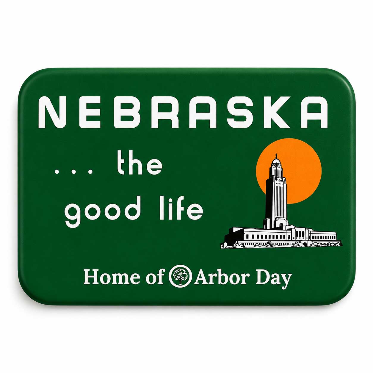 Nebraska the Good Life Magnet | State Capitol | 4" x 2" | Nebraska State Historical Society